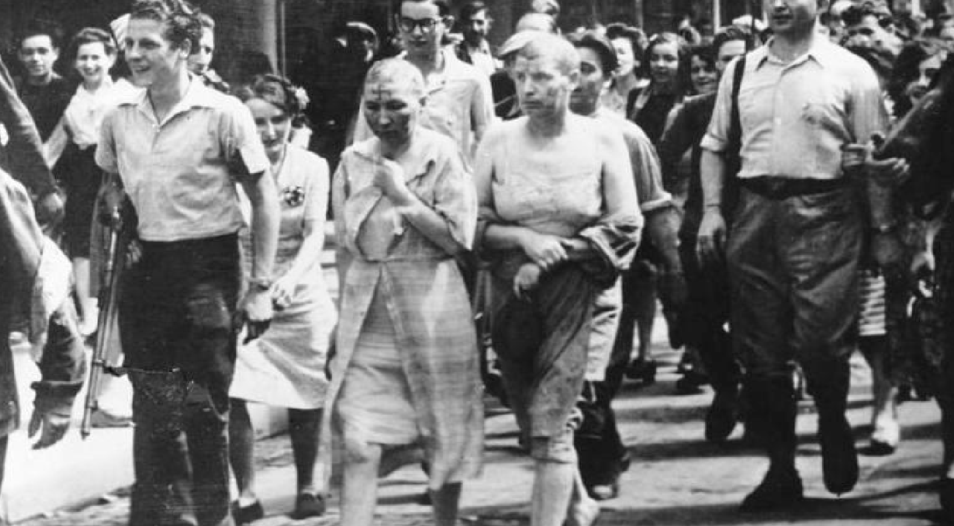 Ženy, ktorým počas oslobodenia v auguste 1944 oholili hlavy kvôli kolaborácii s Nemcami,
    Francúzko32