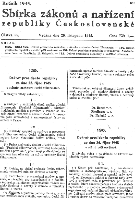 Dekrét prezidenta republiky z 22. októbra 194551